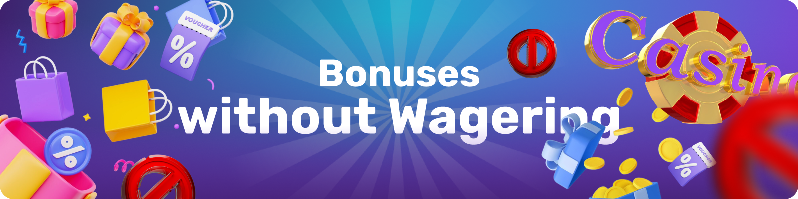 Check out the bonuses at online casinos with no wagering requirements